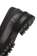 Kadın Siyah Kalın Tabanlı Deri Maskülen Loafer | Derimod