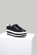 Yüksek Tabanlı Kadın Deri Sneaker | Derimod