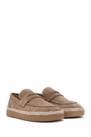Erkek Vizon Süet Deri Loafer | Derimod