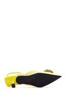 Women's Yellow Stone Heeled Shoes | Derimod