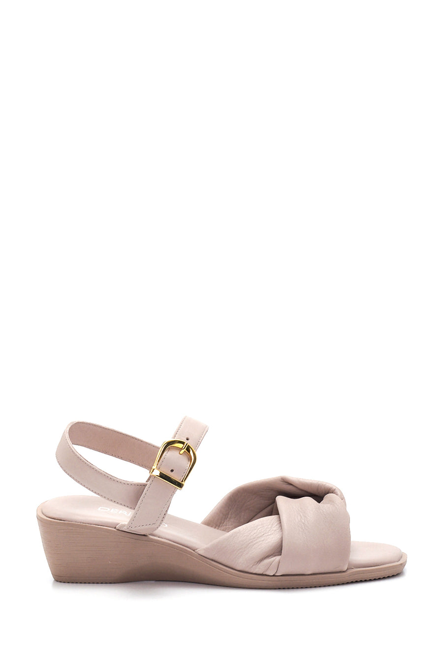 Women's Mink Leather Comfort Sandals 22SFD151818 | Derimod