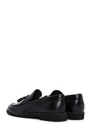 Men's Black Leather Tasseled Casual Loafer | Derimod