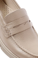 Women's Mink Leather Comfort Loafer | Derimod