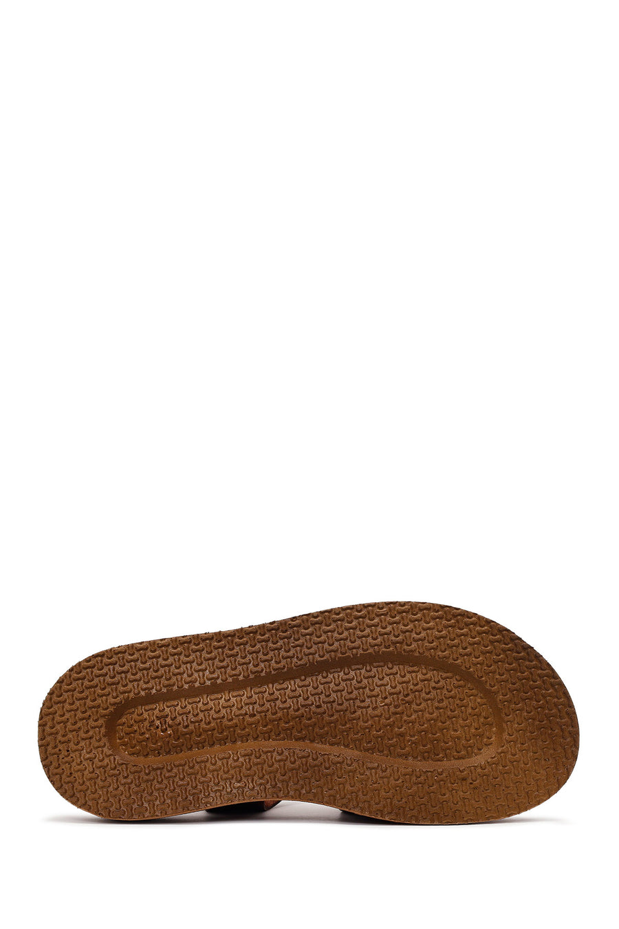Woman Brown Buckled Thick-Soled Leather Sandal