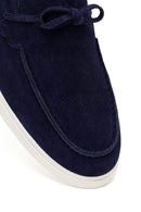 Erkek Lacivert Süet Deri Casual Loafer | Derimod
