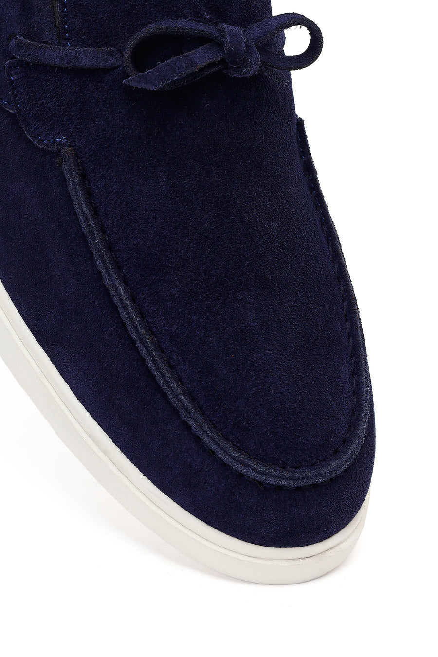 Erkek Lacivert Süet Deri Casual Loafer