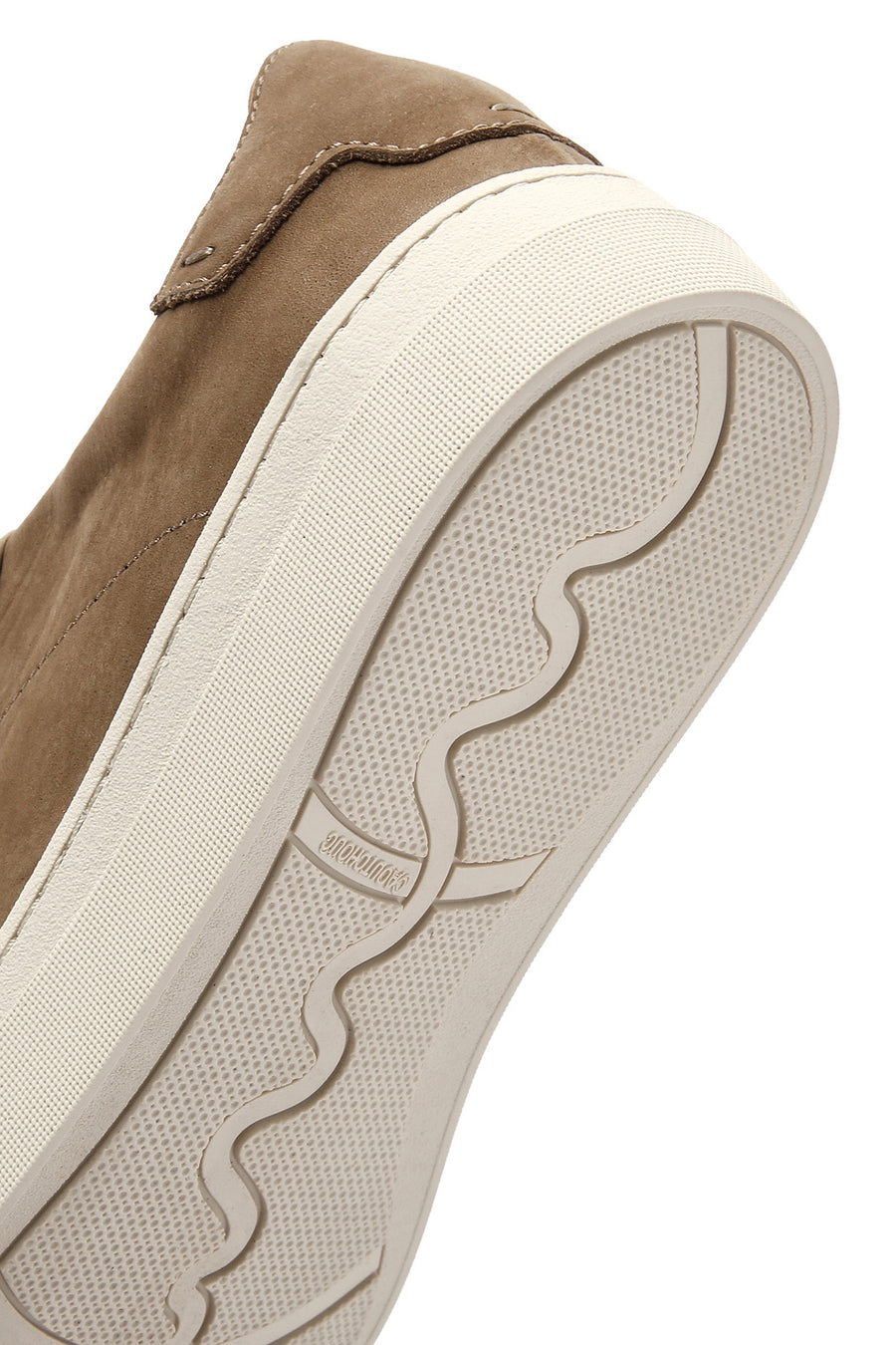 Erkek Bej Bağcıklı Nubuk Deri Sneaker