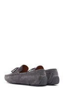 Men's Gray Suede Leather Loafer | Derimod
