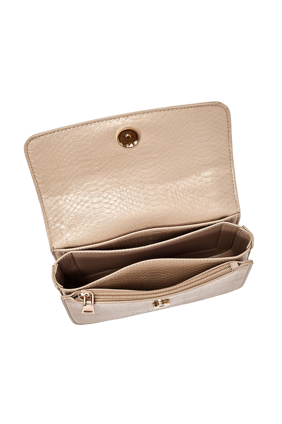 Women's Beige Printed Long Strap Crossbody Bag