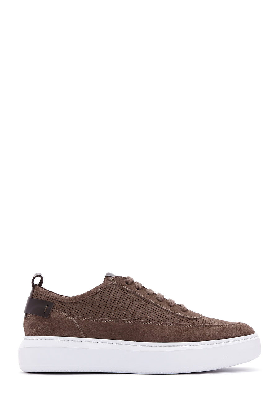 Erkek Vizon Bağcıklı Süet Deri Sneaker 26SFD740110 | Derimod