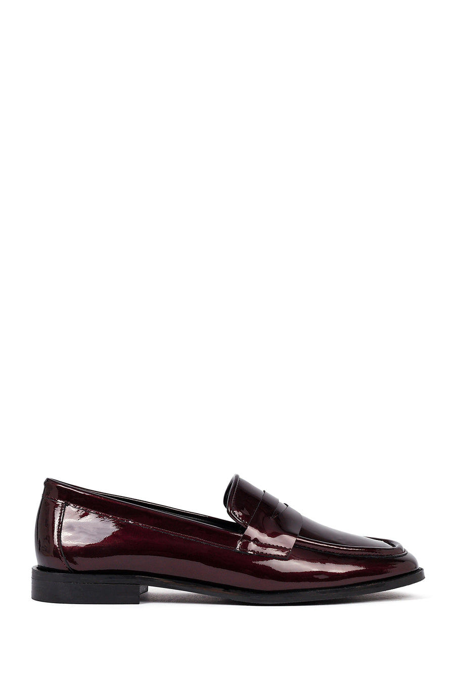 Kadın Bordo Deri Klasik Loafer 25AFD161722 | Derimod