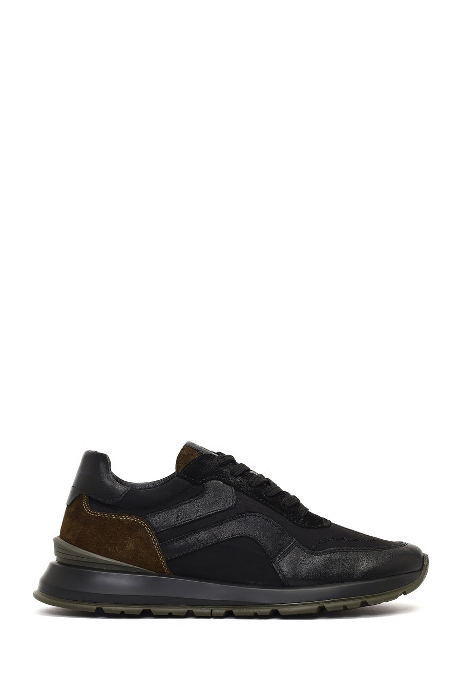 Erkek Yeşil Bağcıklı Deri Sneaker 25WFD641214 | Derimod