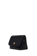Woman Black Croc-Embossed Crossbody Bag | Derimod