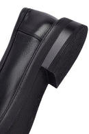 Kadın Siyah Püsküllü Deri Maskülen Loafer | Derimod