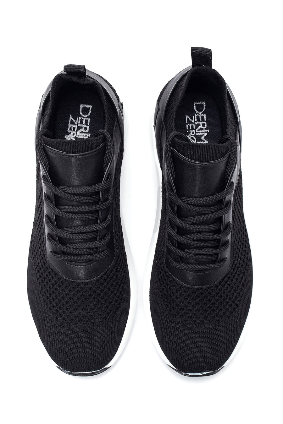 Kadın Siyah Kalın Tabanlı Kumaş Sneaker