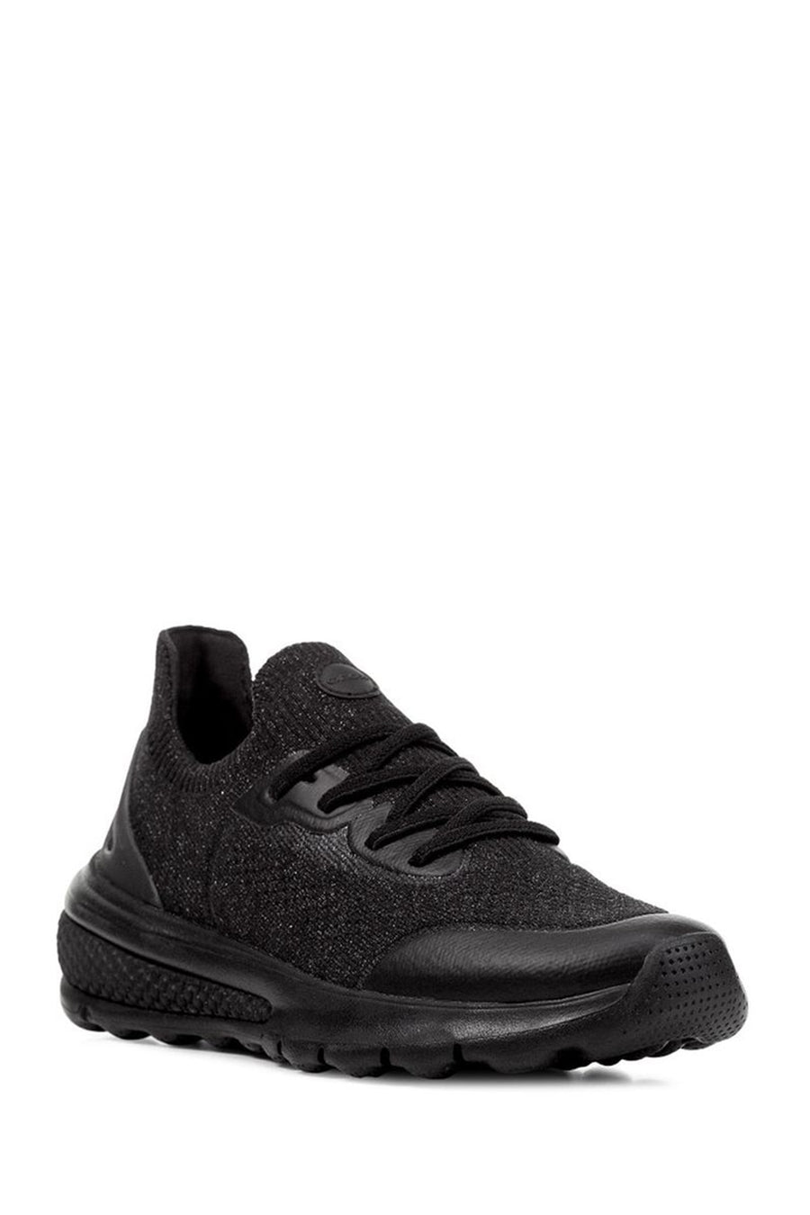 Geox Kadın Siyah Spherica Actif Kalın Tabanlı Bağcıklı Kumaş Sneaker