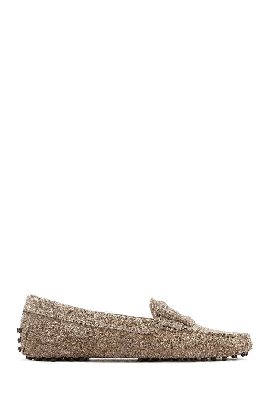 Kadın Vizon Süet Deri Loafer 25SFD291010 | Derimod