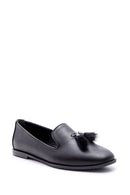 Kadın Tüy Detaylı Deri Loafer | Derimod