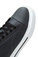 Erkek Gri Deri Kalın Tabanlı Sneaker | Derimod
