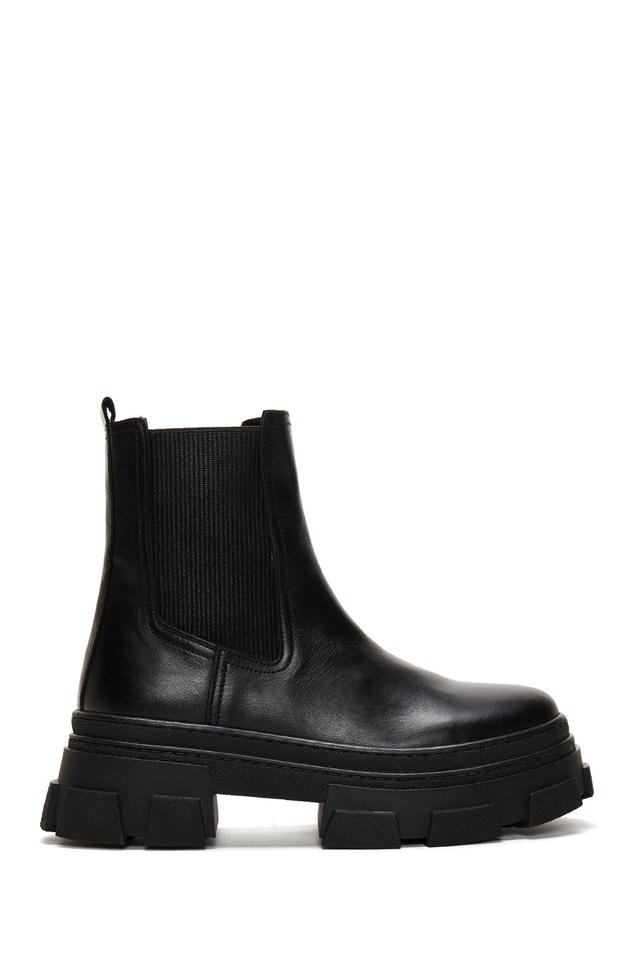 Women's Black Leather Thick Soled Chelsea Boots 23WFD130918 | Derimod