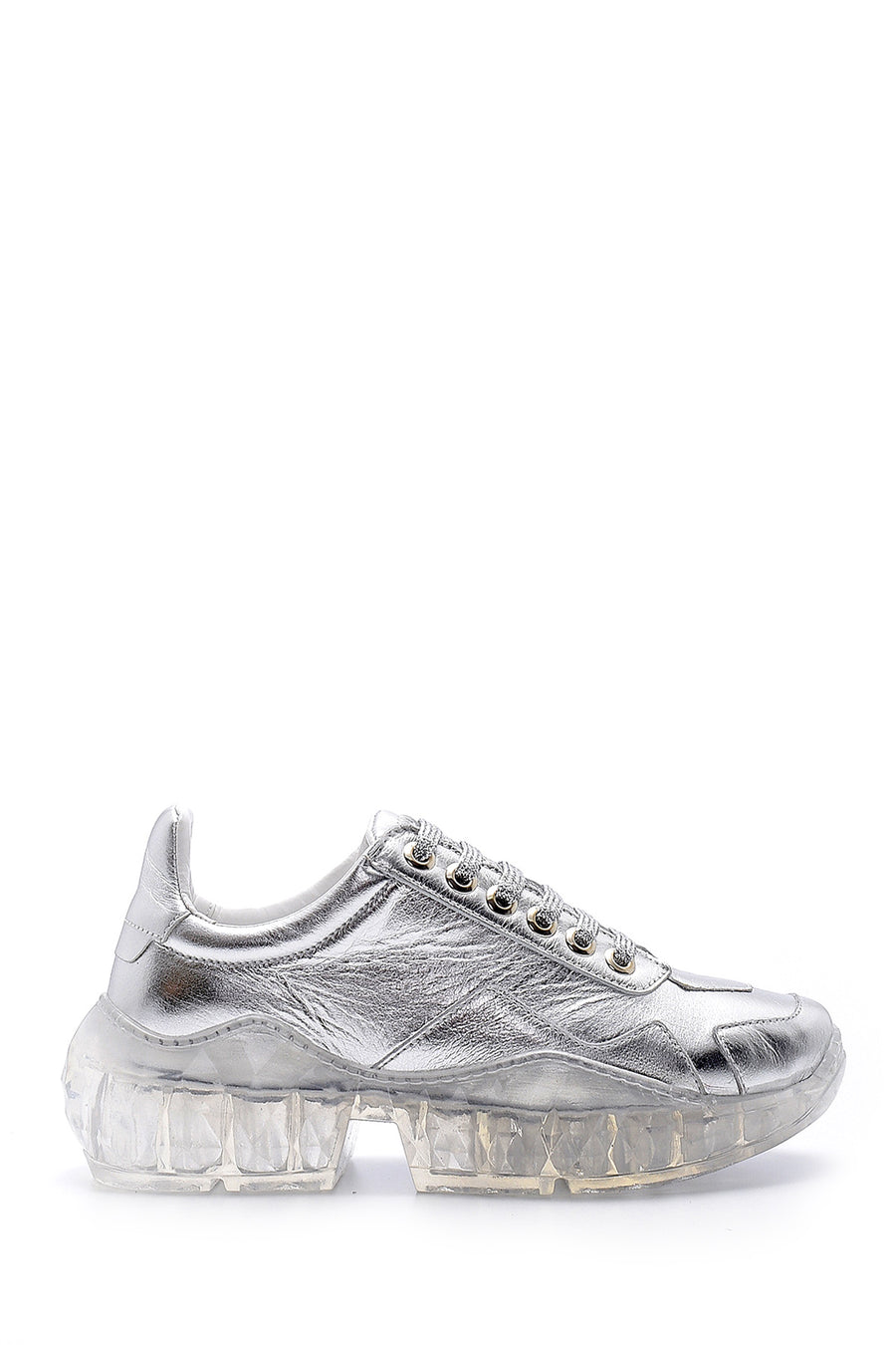 Women's Transparent Sole Leather Sneaker 20SFD240414 | Derimod