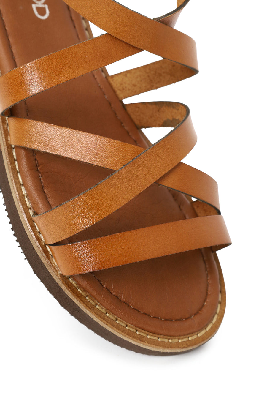 Woman Tan Ankle-Buckle Leather Bodrum Sandal