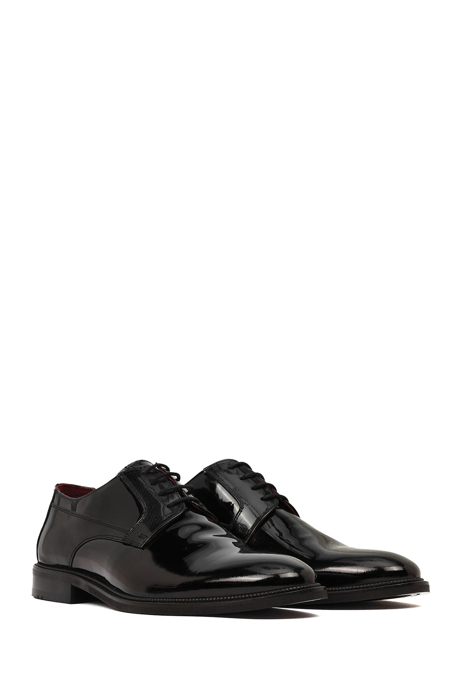 Men's Black Laced Patent Leather Classic Shoes