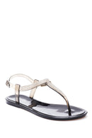 Women's Black Transparent Stone Flip Flops Sandals | Derimod