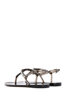 Women's Black Jelly Sandals with Stones | Derimod
