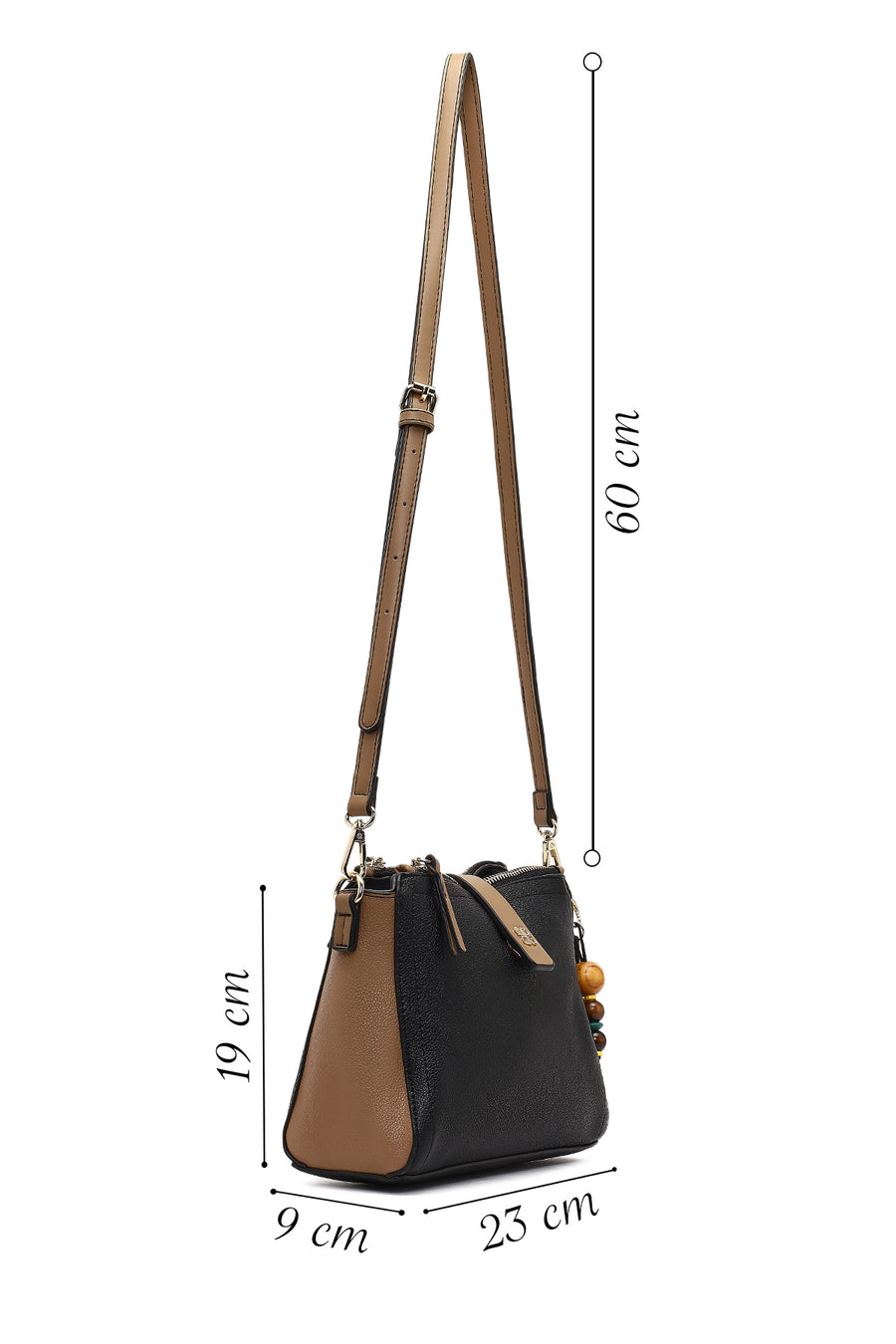 Women's Black Long Strap Crossbody Bag
