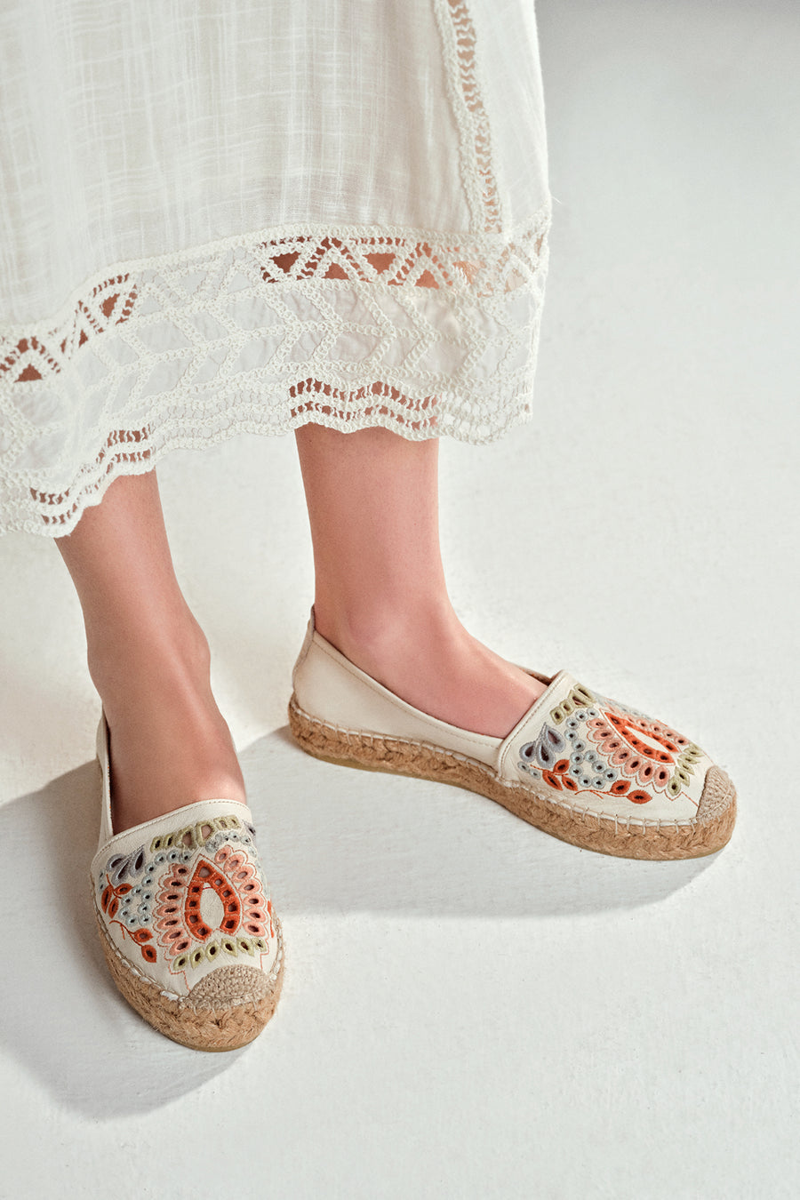 Women's Beige Patterned Espadrilles 25SFD207014 | Derimod