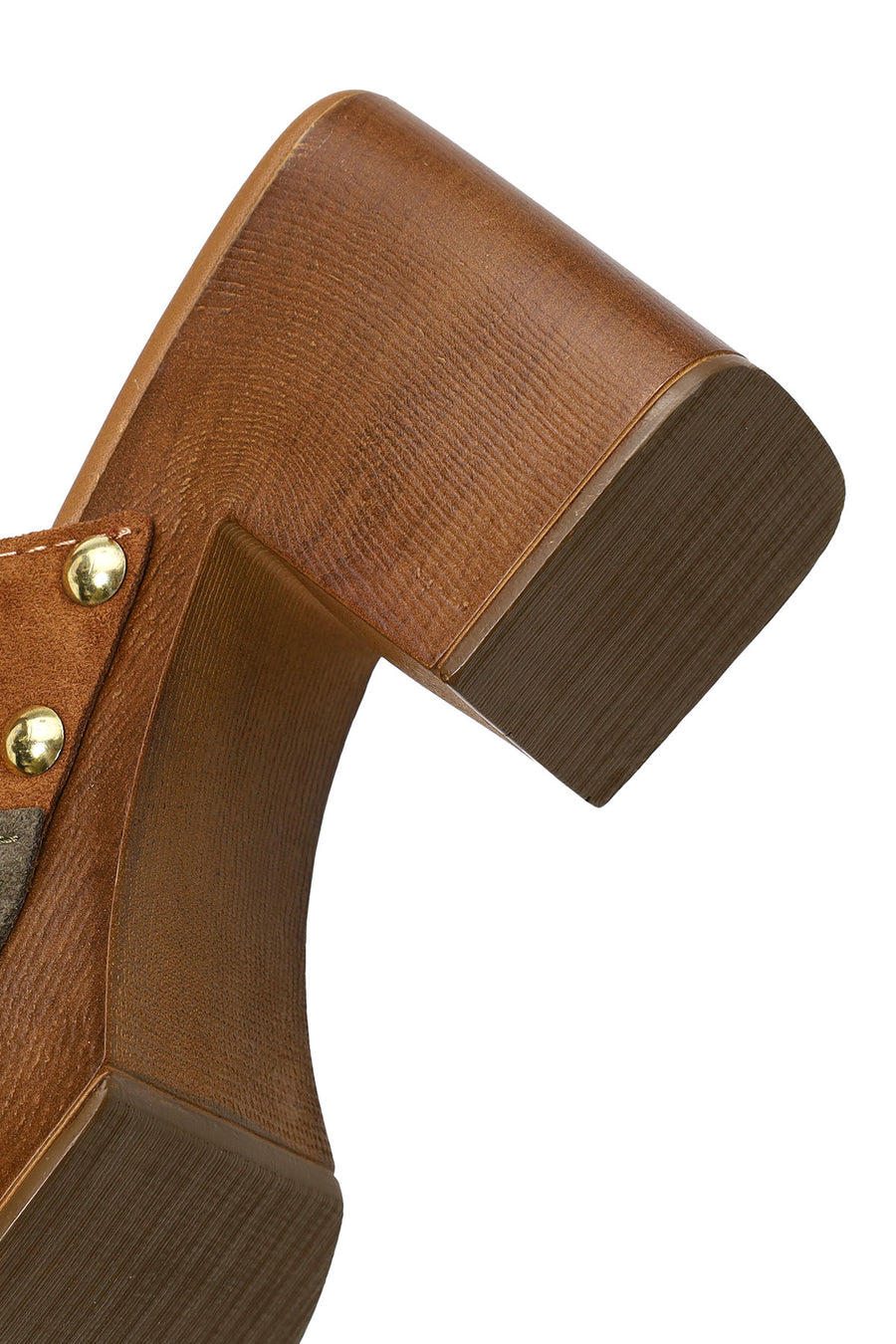 Woman Multicolored Thick-Heeled Suede Slipper