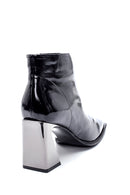 Women's Leather Patent Leather Heel Detailed Boots | Derimod