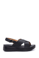Kadın Siyah Kalın Taban Comfort Sandalet | Derimod