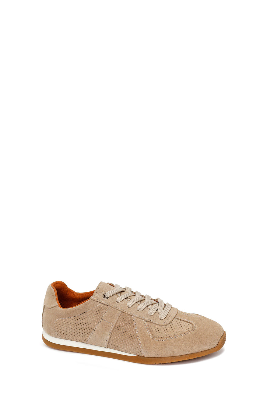 Male Beige Lace-up Suede Leather Sneaker