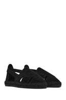 Woman Black Suede Espadrilles Sandal | Derimod