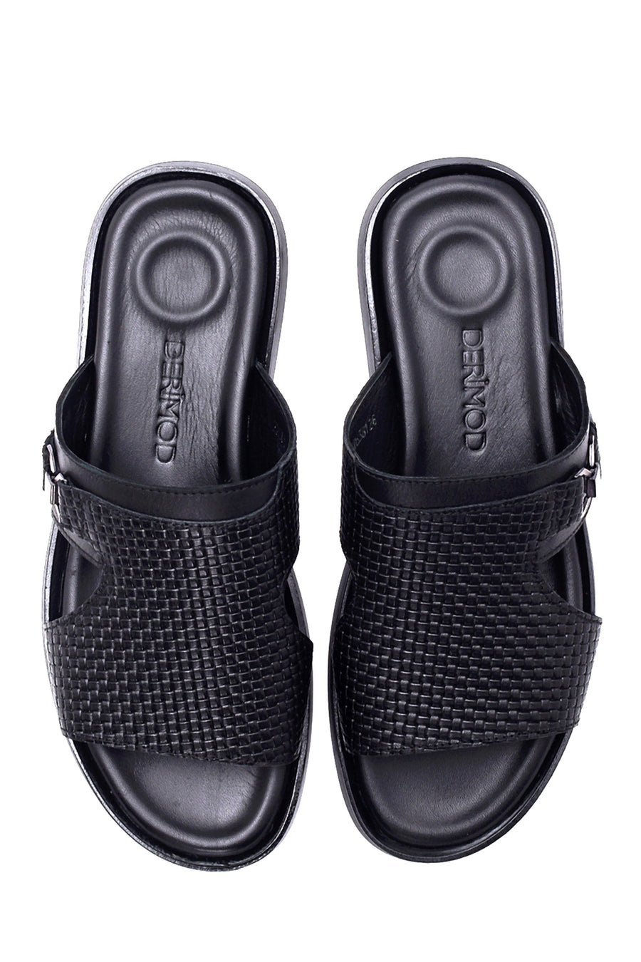 Men's Leather Printed Slippers