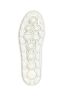 Geox Women's White Lace-Up Spherica Ecub Leather Sneaker | Derimod