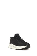 Woman Black Lace-Up Thick-Soled Sneakers | Derimod