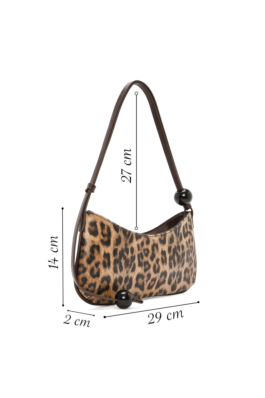 Kadın Leopar Baskılı Mini Omuz Çantası