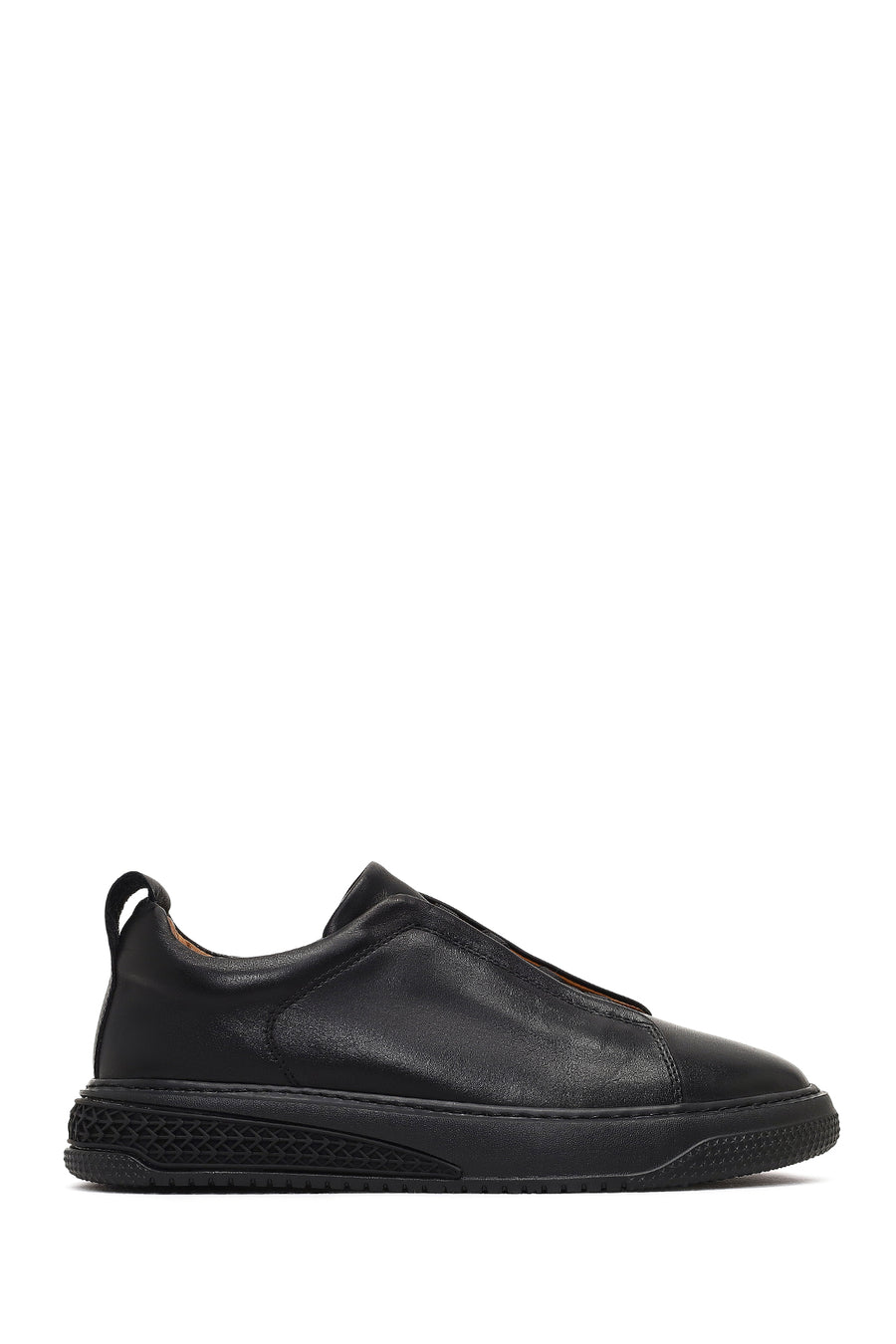 Men's Black Thick-Soled Leather Sneaker 25WFD631219 | Derimod