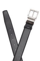 Men's Black Double Sided Leather Belt | Derimod