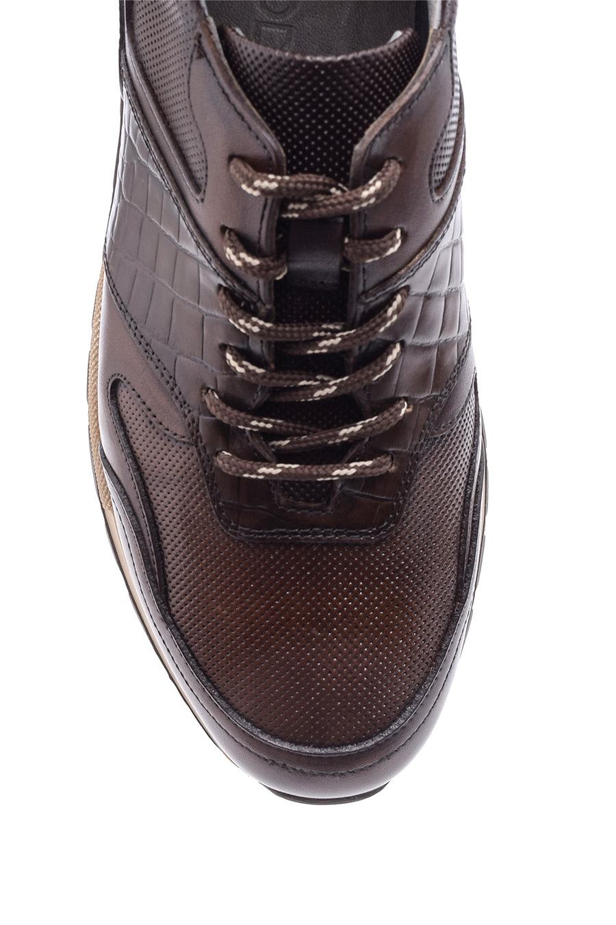 Men's Crocodile Detailed Leather Sneaker