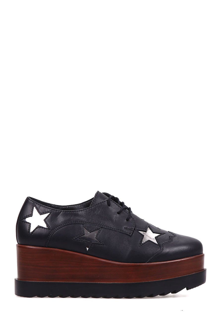 Yüksek Tabanlı Yıldızlı Kadın Sneaker 18WFD174218 | Derimod