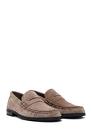 Erkek Gri Süet Deri Casual Loafer | Derimod