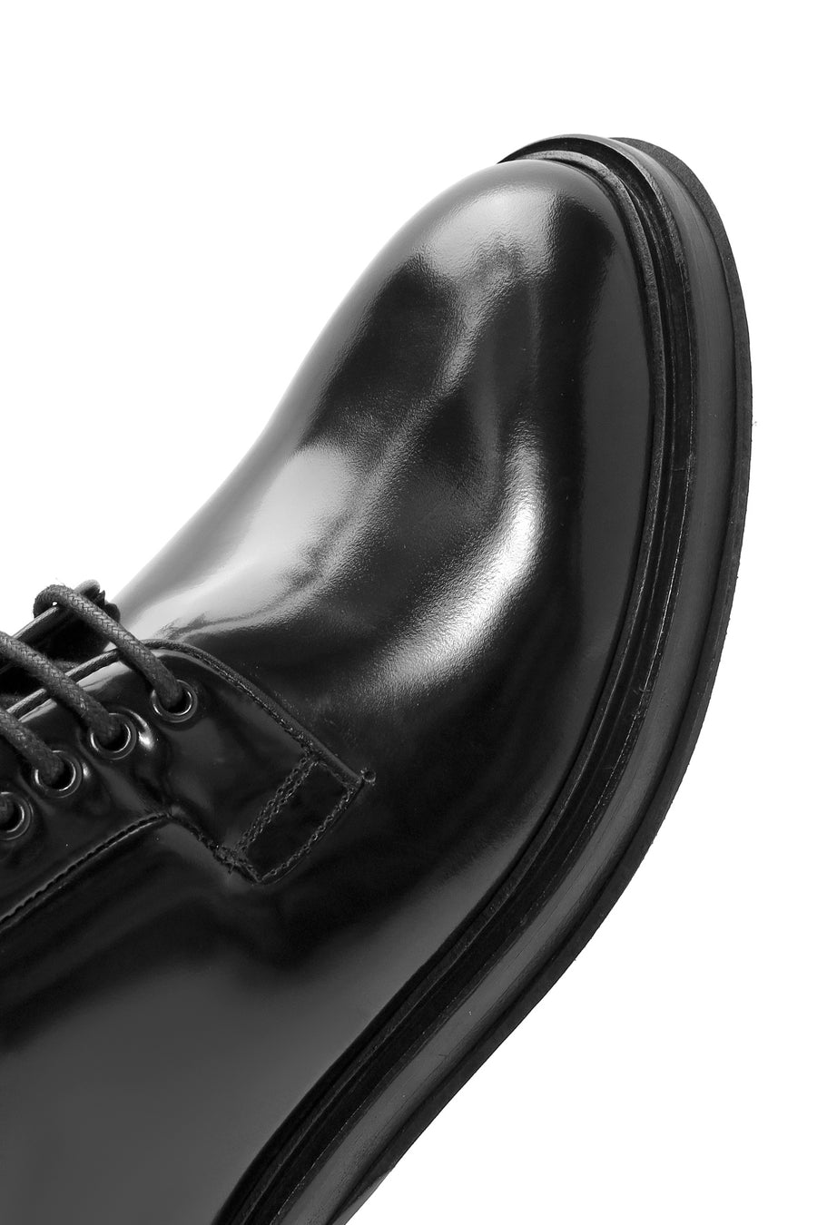 Men's Black Laced Leather Classic Shoes