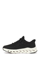 Woman Black Lace-Up Thick-Soled Sneakers | Derimod