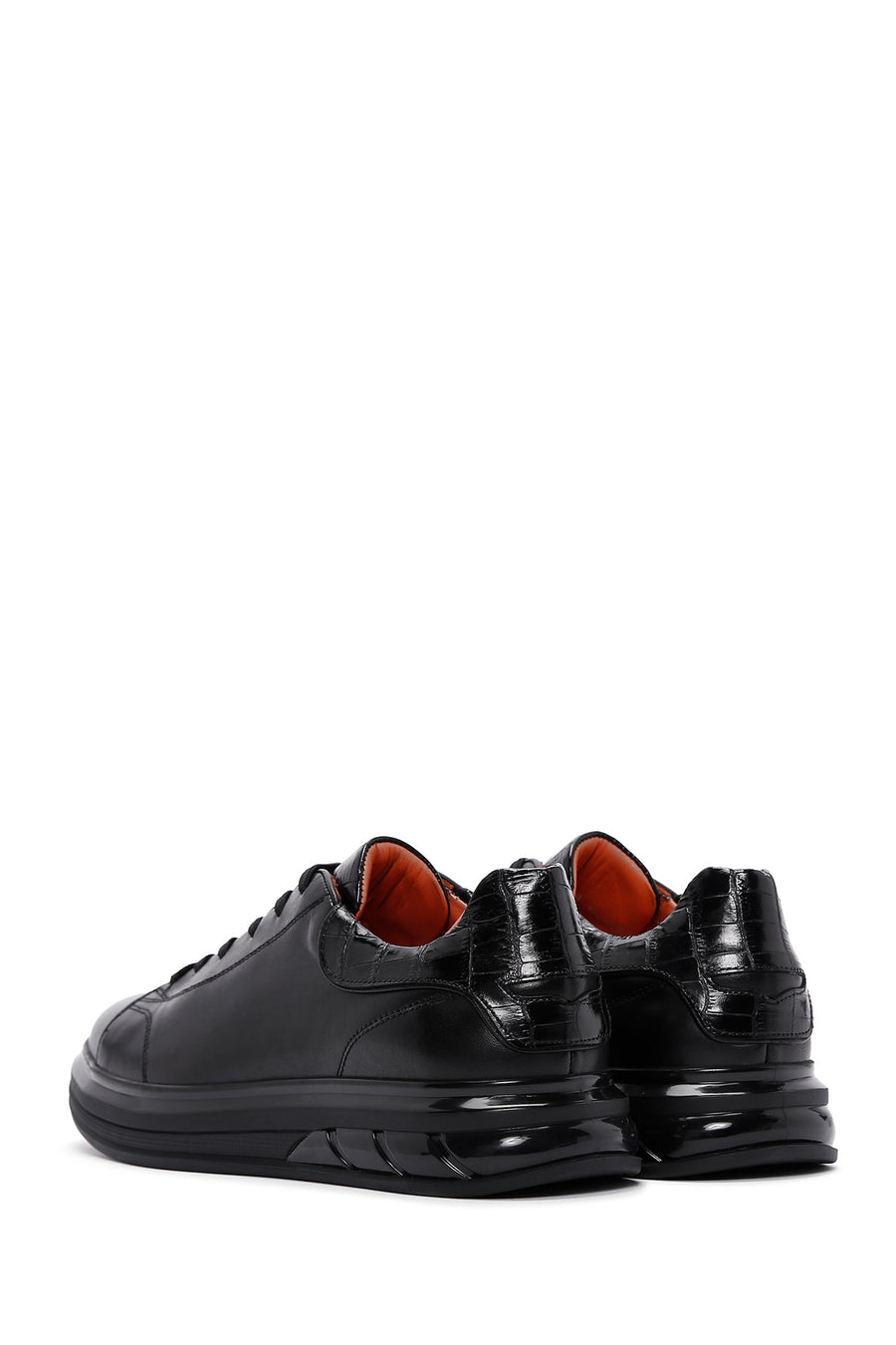 Erkek Siyah Deri Sneaker