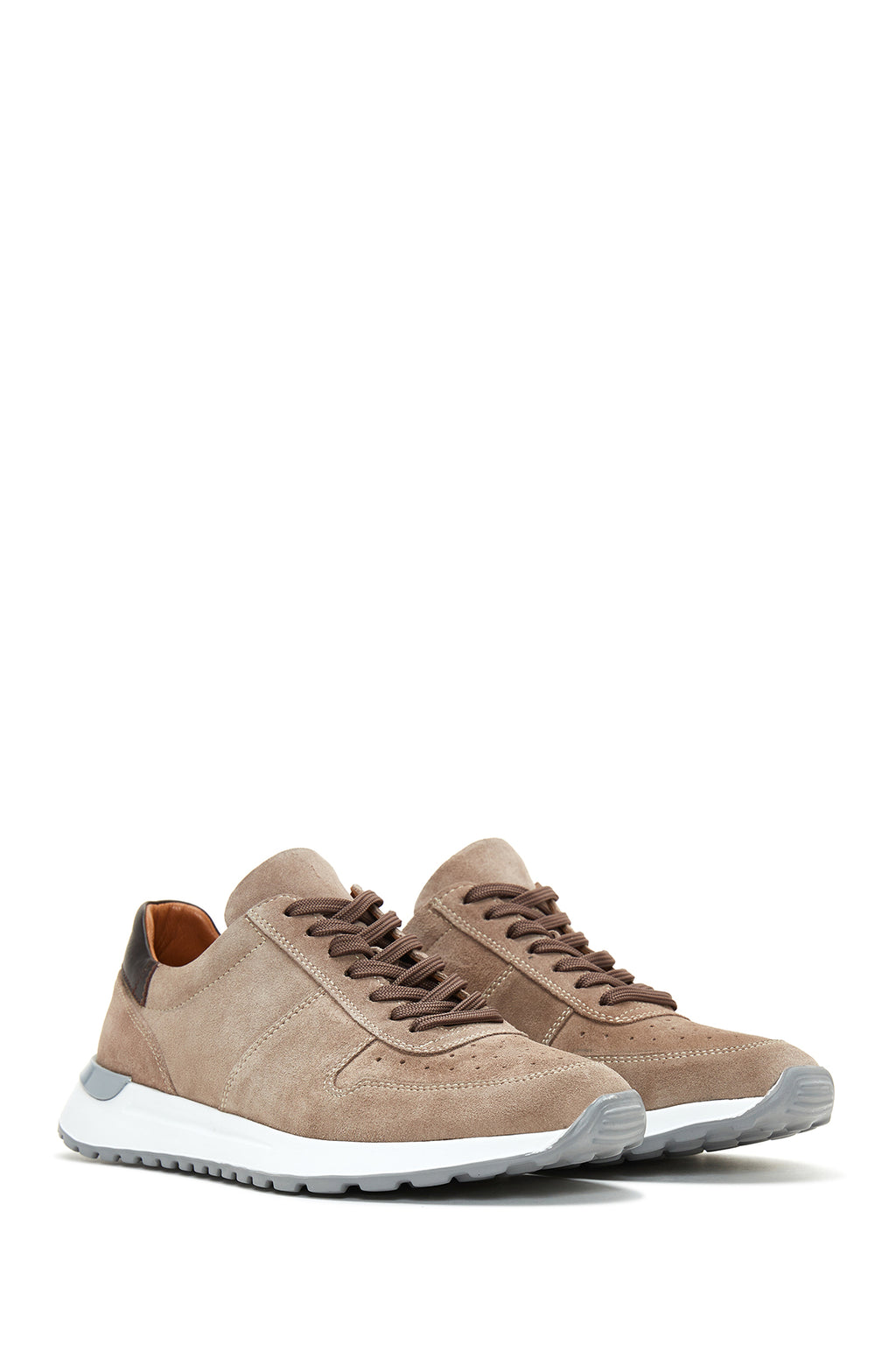 Erkek Vizon Süet Deri Sneaker