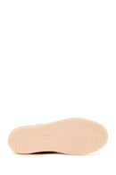 Woman Cream Lace-up Leather Sneaker | Derimod